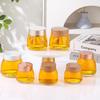 Transparent Round Honey Dispensing Glass Bottle