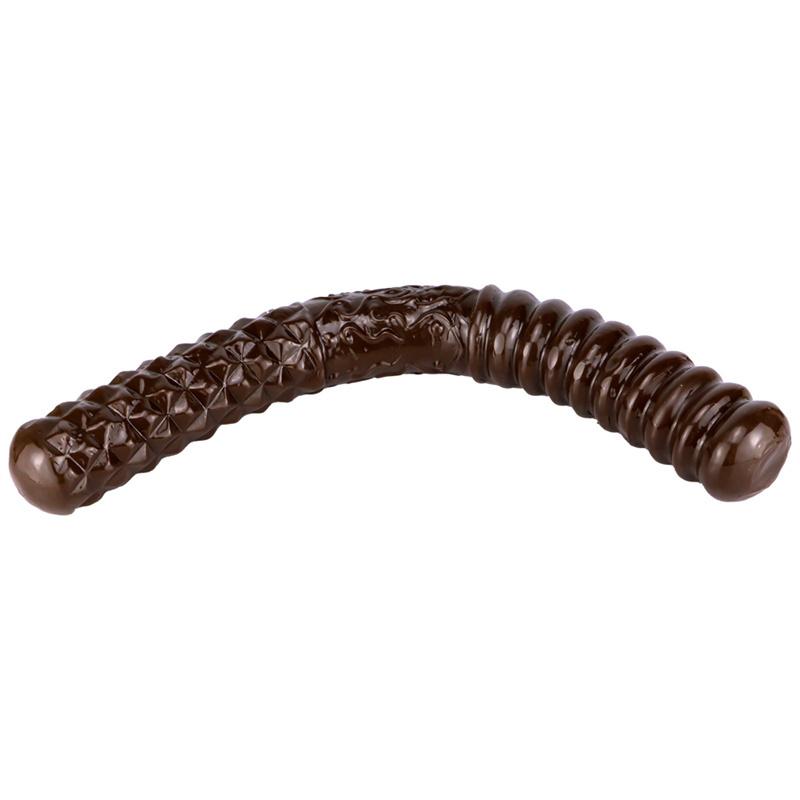 Coffee Double-headed Gold Hoop for Women's Double-headed Dildo Oversized Thick and Long Dildo Anal Plug