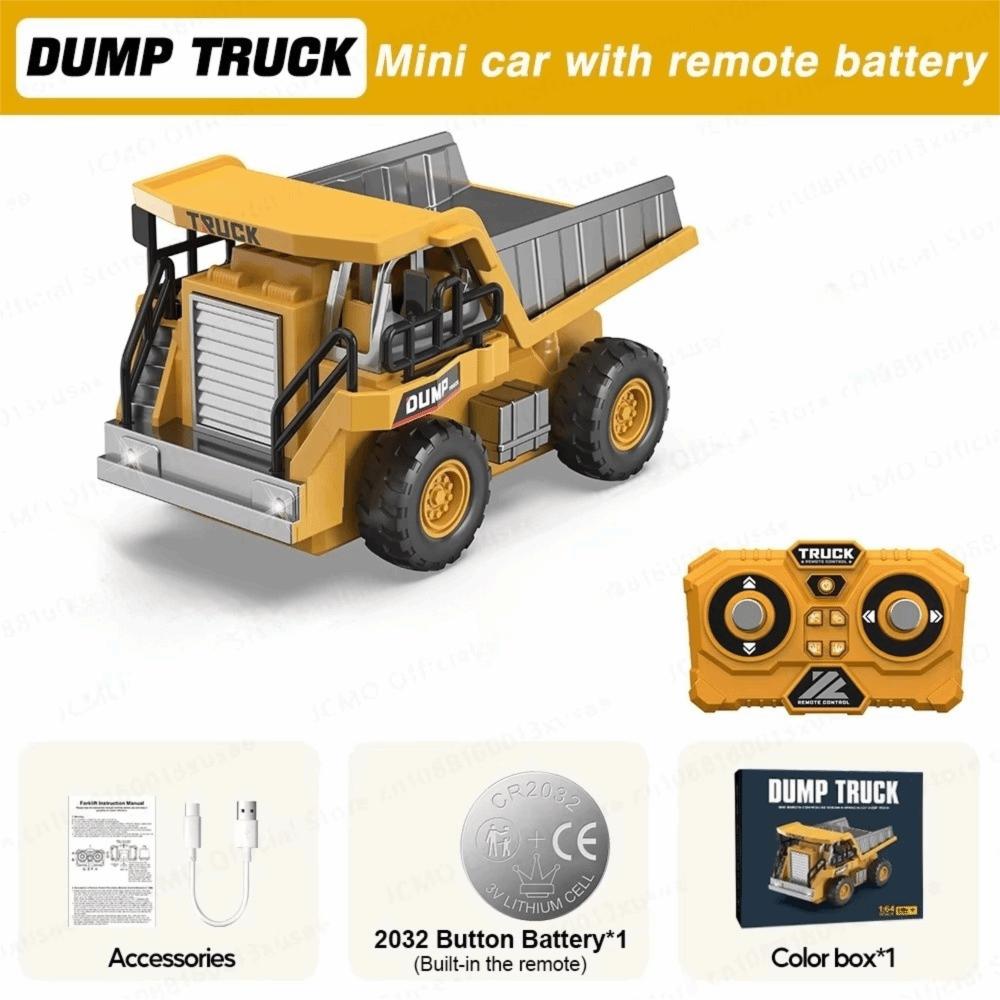 1:64 Scale Mini Excavator Toy Zinc Zinc Alloy Material Dump Truck Toy Engineering Vehicle Toy  Festival Gifts