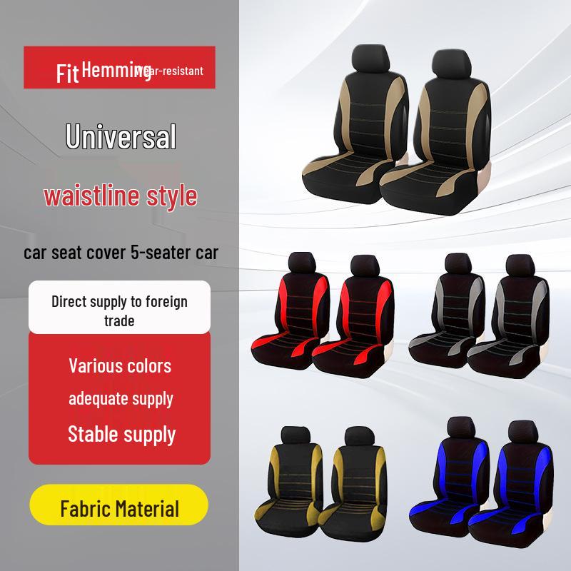 Universal All-Season Car Seat Covers & Cushions Set - 4-Piece Fully Enclosed Design
