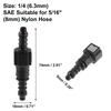 uxcell Car Fuel Line Hose Quick Release Connector Disconnect Hose Nylon 0.25 In (6.3