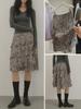 Women's 2026 Leopard Print High Waist A-Line Chiffon Midi Skirt - Irregular Layered Summer Style