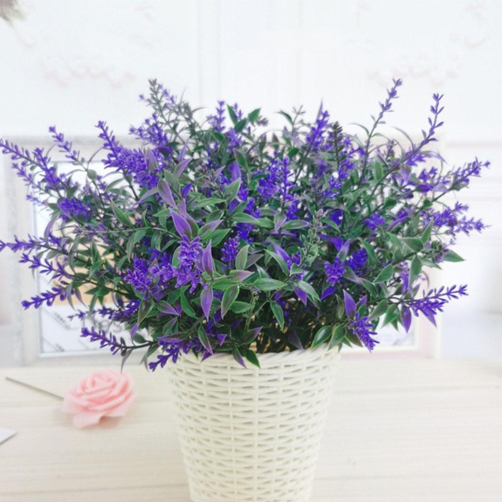 8X Artificial Flowers Plants Simulated Plastic Faux Bouquet Indoor Outdoor Decorative for Bride Table Window