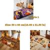 Cartoon Witch Cat Pumpkin Ghost Doormat Non-Slip Maple Leaf Welcome Mat  Entryway