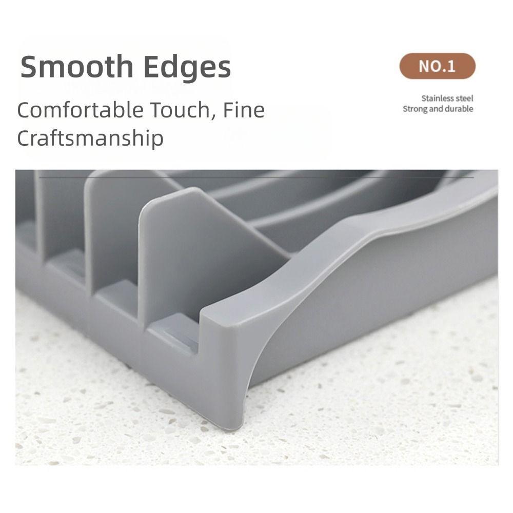 Grey White Bowl and Plate Drain Storage Rack Plastic Dish Drying Rack  Kitchen Supplies