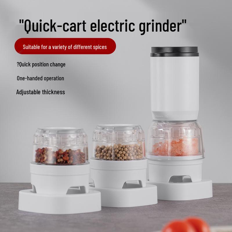 Wireless Quick-Release Electric Grinder: Adjustable Coarseness & Fast-Swap Chamber for Home Kitchen