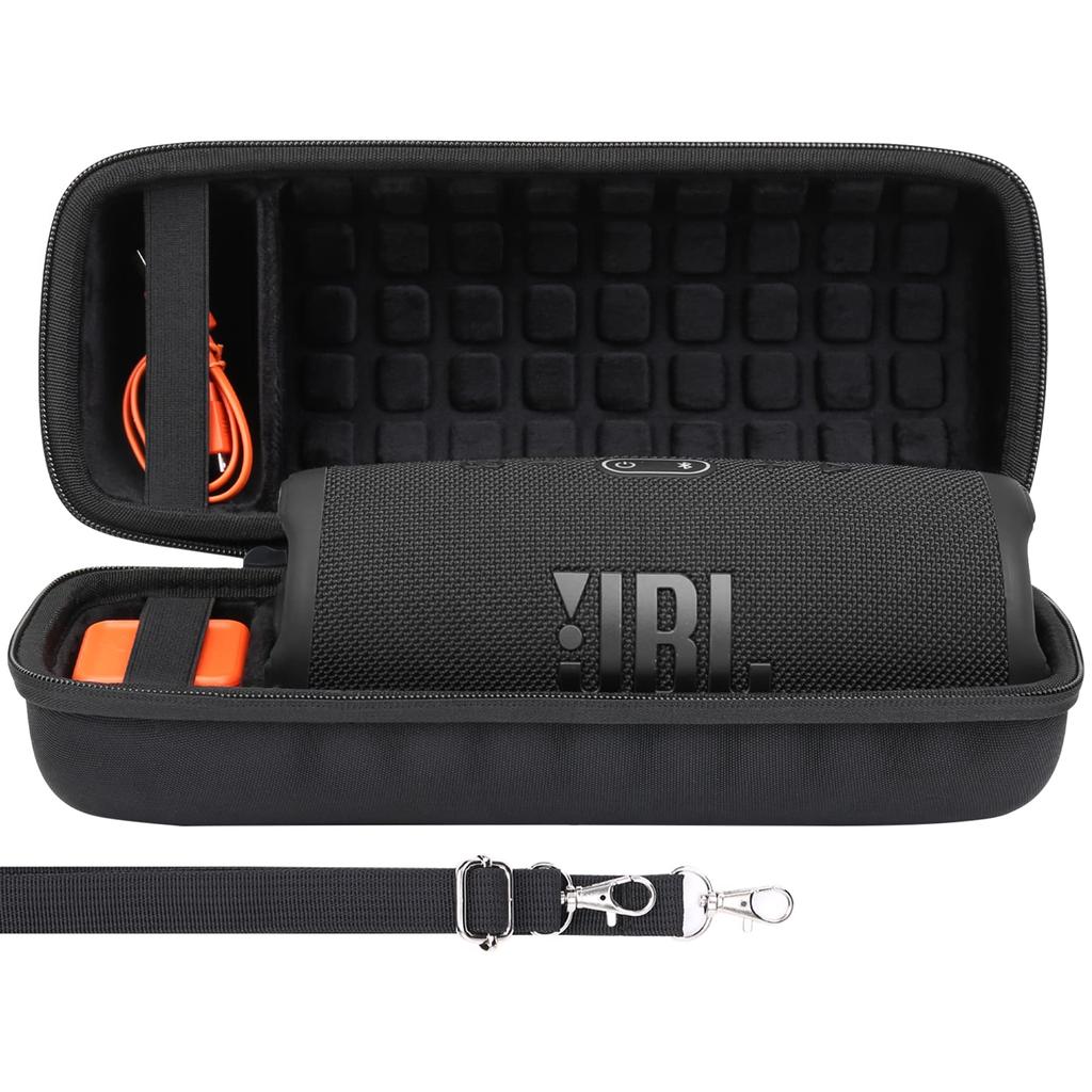 co2crea Waterproof Bluetooth Speaker Storage Case for JBL Charge 4/Charge 5 (Case Only) - Black