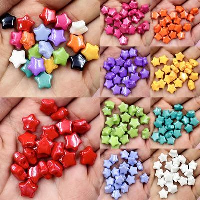 Ruční DIY pro náramky 20ks Náhrdelníky Klíčenky Výroba Módní Korálkovací Materiál Malé Hvězdy Tvarované Volné Korálky
