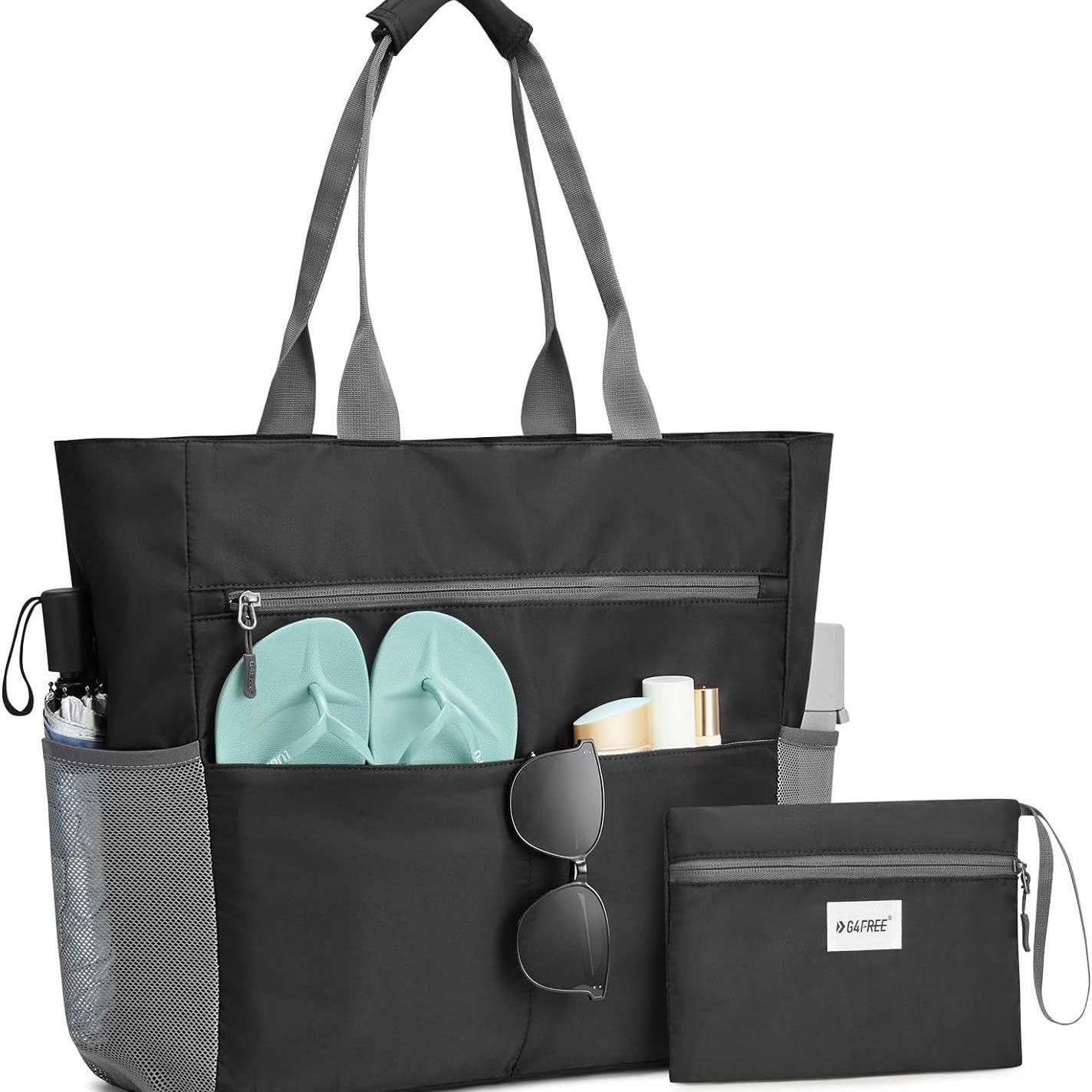 

Waterproof Sandproof Large Beach Tote - Foldable, Portable, Handheld Storage Bag with Spacious Capacity
