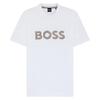 BOSS Mens Stripe Cotton Logo T-Shirt