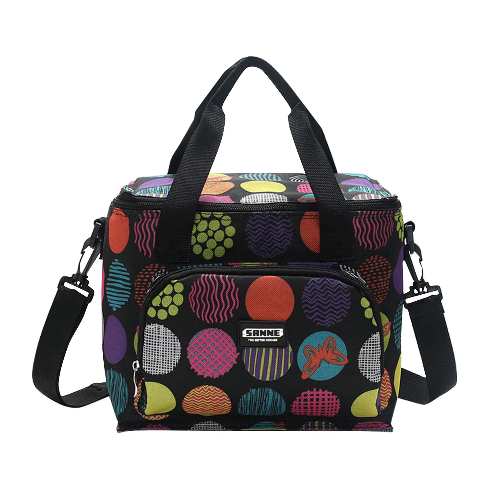 

Многоразовая изолированная термосумка для ланча, симпатичная коробка для ланча для взрослых женщин, работы, путешествий, пикника, пляжа, барбекю, вечеринки One Size