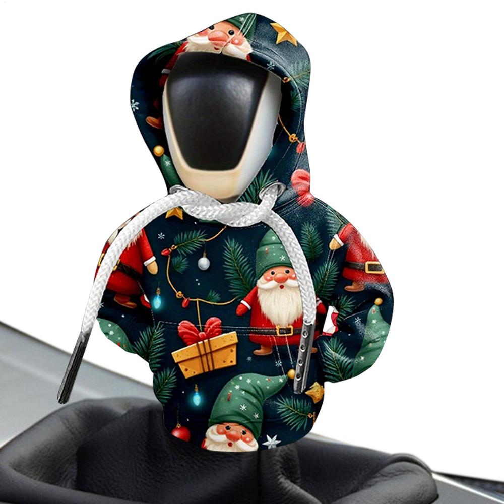 

Shift Knob Cover Christmas Car Shift Knob Sweater Protector Christmas Vehicle Accessories For SUV Automotive Truck Holiday зелёный