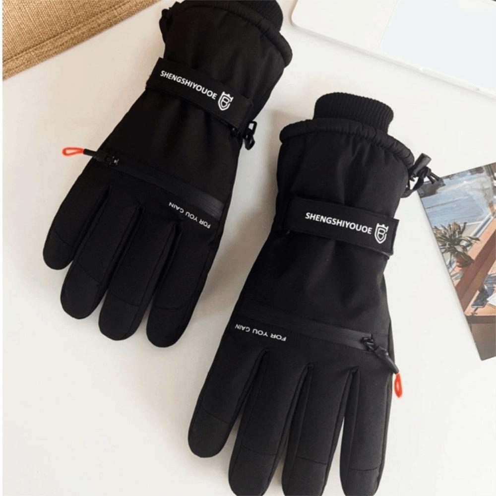 Thicken Winter Ski Gloves Plush  Gloves Simple Snowboard Gloves  Riding