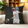 TTennis Legend Roger Federer  Square DoubleSided printed Pillow Case Bedroom Bedside Pillow Sofa Cushion Cover