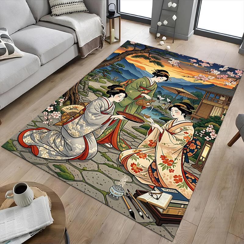 1PC Kimono Sakura Extra Large Non-Slip Floor carpet, Office, family, bedroom, Studio - Large Area Rug,Longlasting Material-K0415