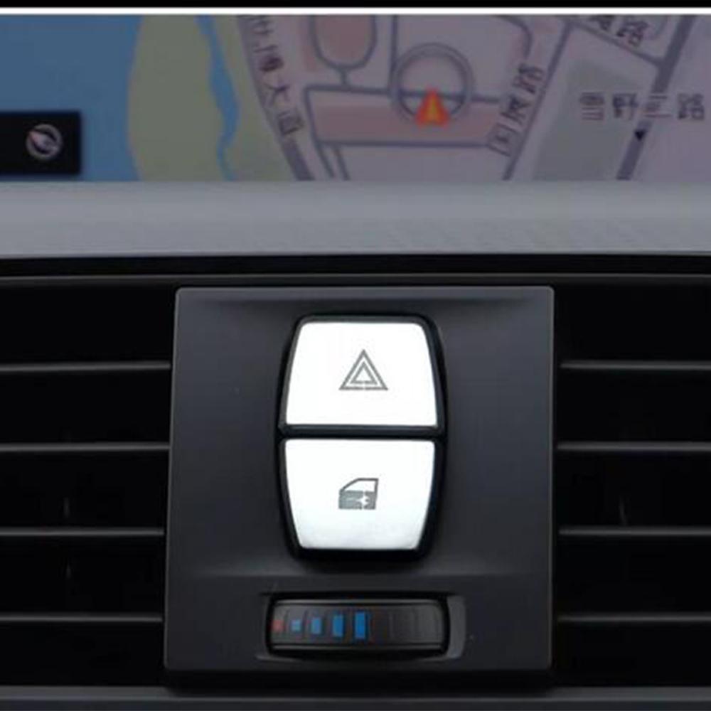 1 Set Of Car Warning Light Button Cover Trims For Bmw