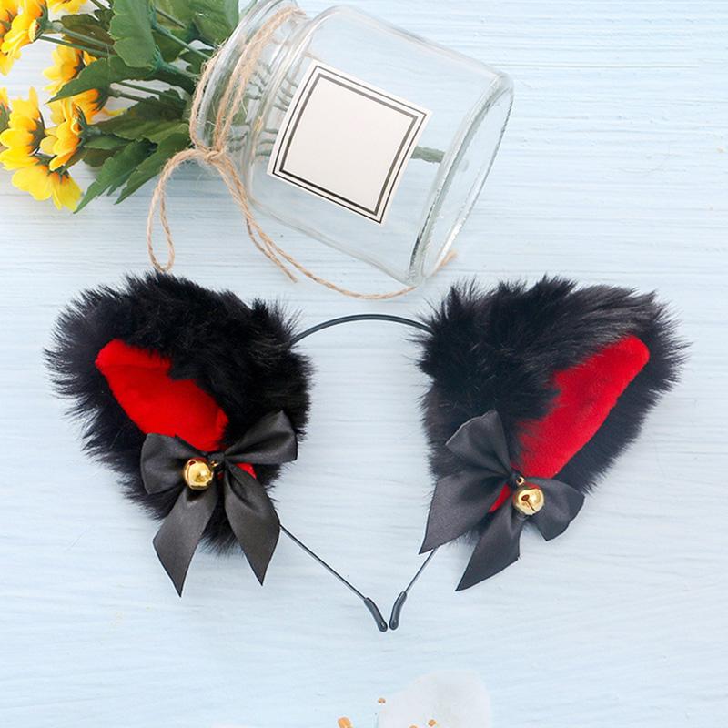 1PC Cat Ear Hair Hoop Women Hair Jewelry Hairpins Night Party Hair Accessories Cosplay Costume Headwear Head Rim Long Plush