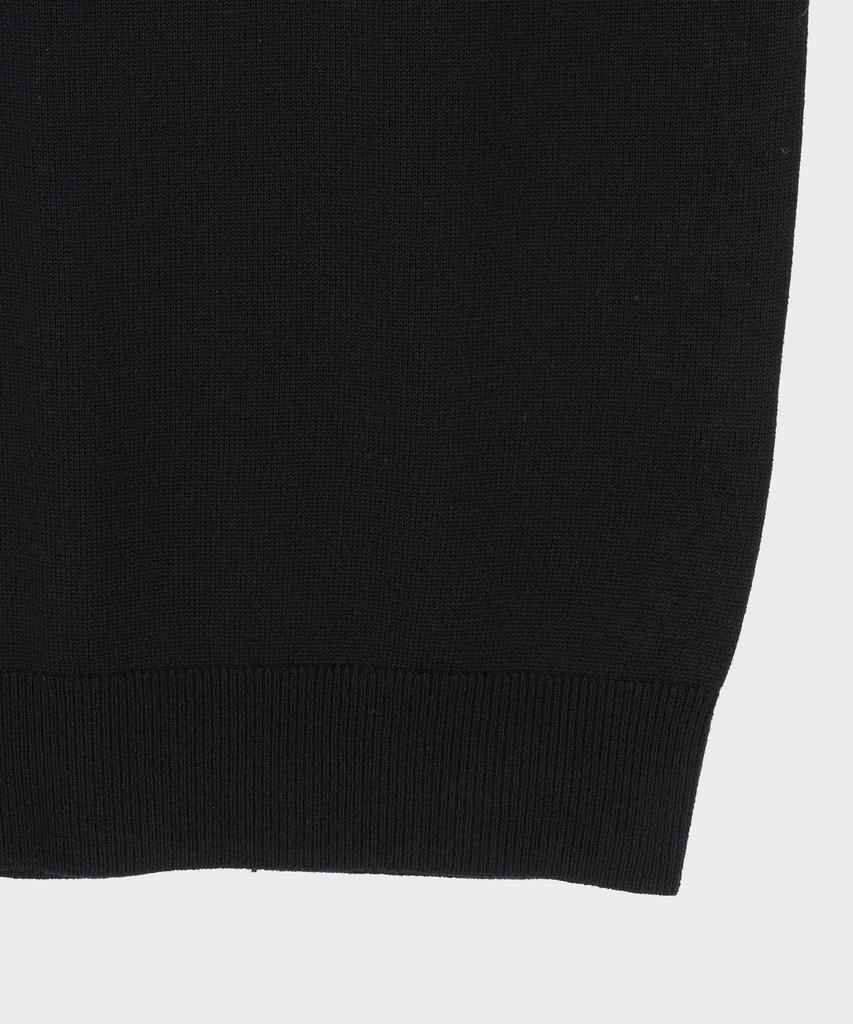 BASIC HOUSE Uni Daily Half-Neck Knit Black Lwkt7102