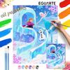 Frozen Elsa Anna Olaf Digital Oil Painting Art Kit Handmade Coloring Painting Home Decor