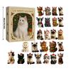 Weihnachtsanhänger 24 STÜCKE Acryl Katzendesign 2D Flach Blind Box Festlich Feiertag Weihnachtsbaum Hängende Dekoration Zubehör