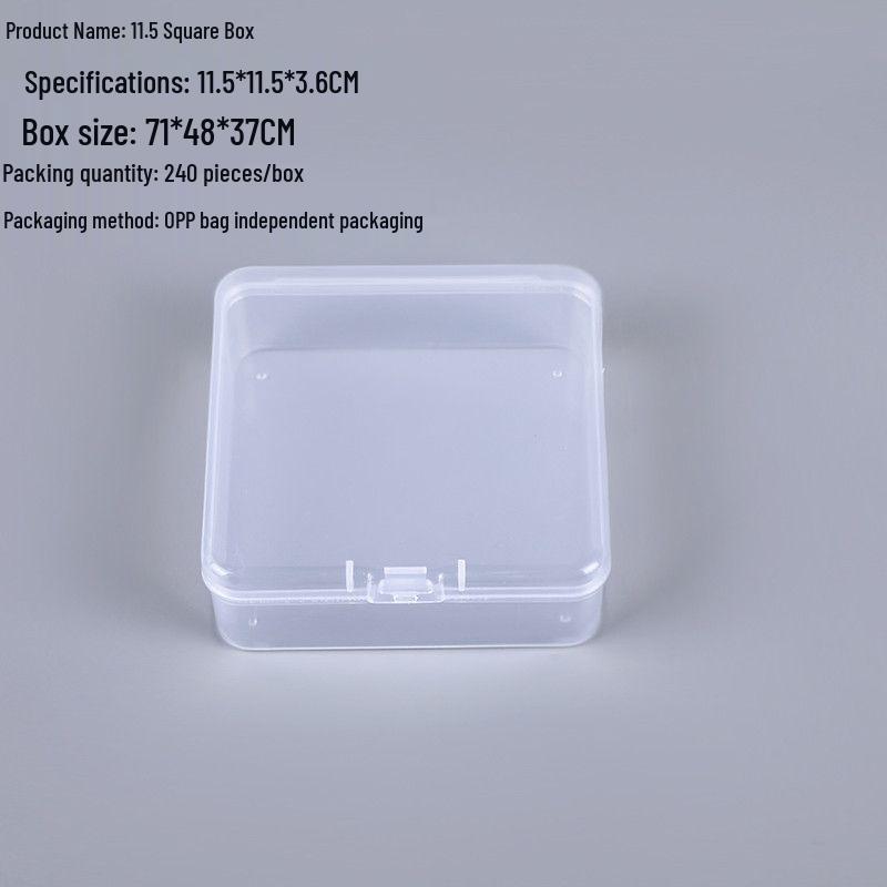 Rectangular Transparent PP Plastic Storage Box for Stationery, Cards, Hardware, Jewelry, and Fishing Gear