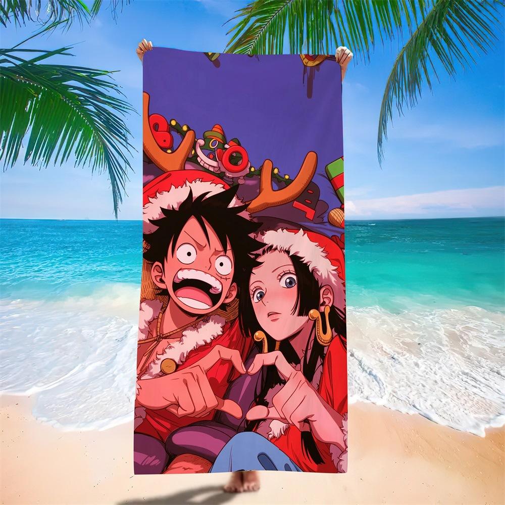 New Anime Character Printed Microfiber Beach Towel Quick Dry Water Absorbent Bath Towel