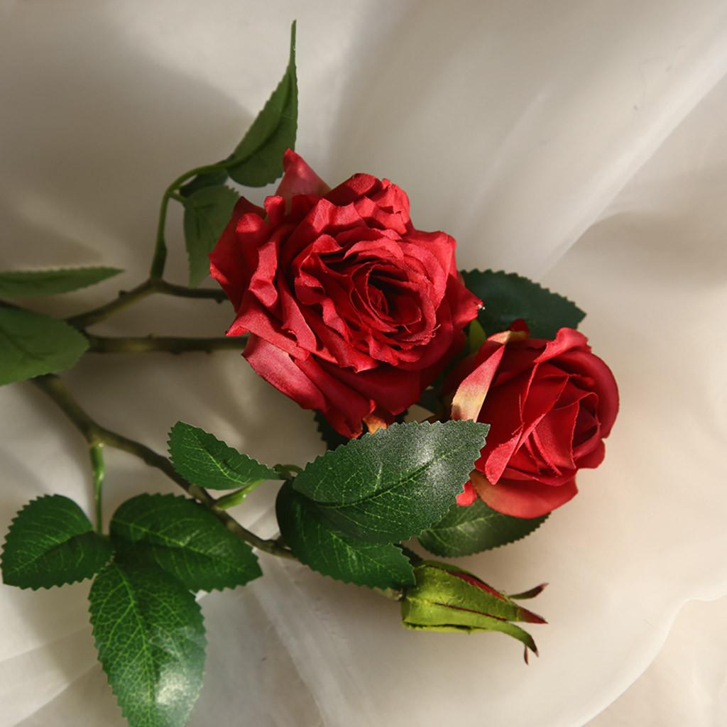 Multicolor Artificial Fake Plastic Rose Plant Flowers Home Garden Wedding Decor