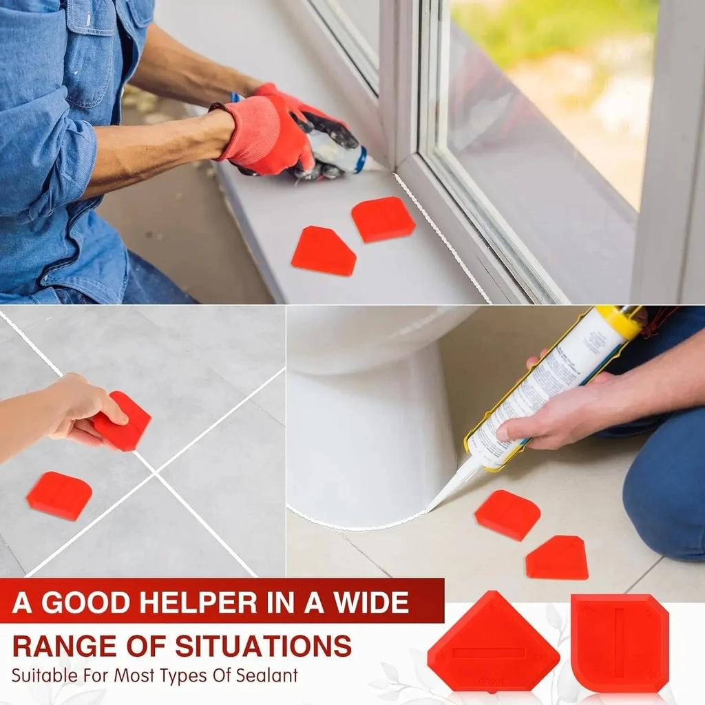 Silikon-Dichtungswerkzeug-Set, Fugendichtstoff-Spreizer, Spachtel, Schaber für Fliesen, Fenster, Fugenmörtel, Kantenentfernung, Küchenbau-Werkzeuge