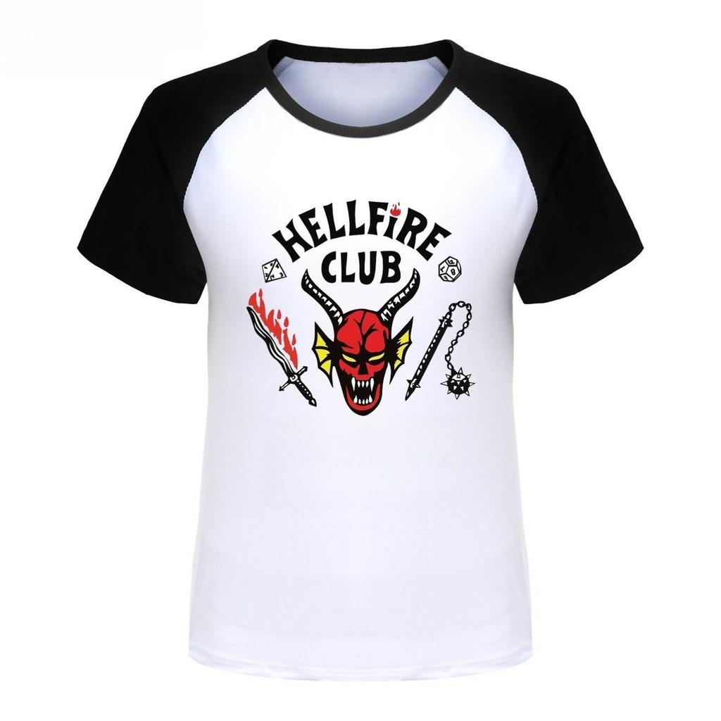 Kids Stranger Things Printed T-Shirt Boys Girls Hellfire Printing Top