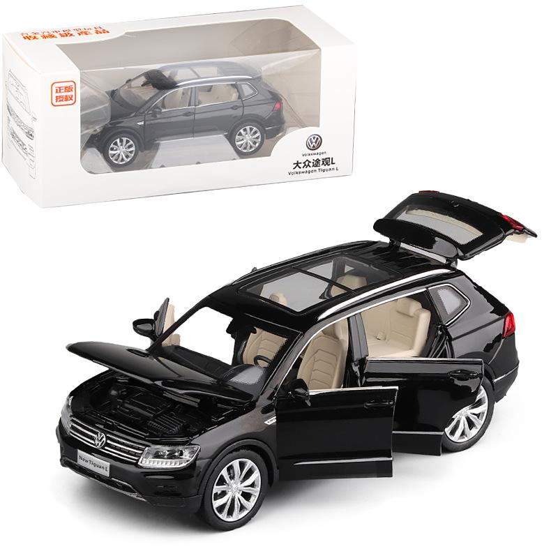 1/32 Scale Tiguan L Diecast Alloy Model Car, Μοντέλο Παιχνίδι Αυτοκινήτου με Ήχο και Φως, Παιχνίδι Παιδικού Αυτοκινήτου Pull Back, Εκθέσεις συλλογής δώρων διακοπών