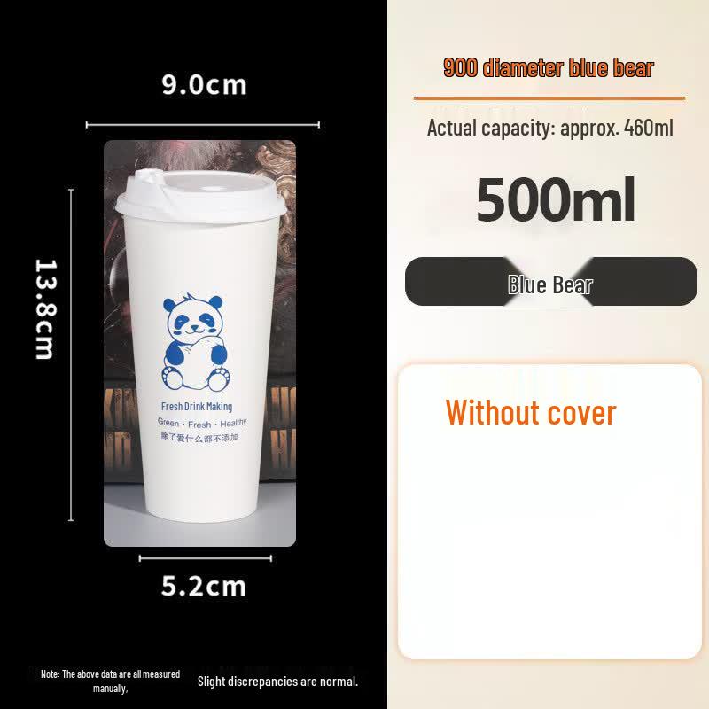 Lantuan 90mm Disposable Paper Cups for Coffee & Milk Tea