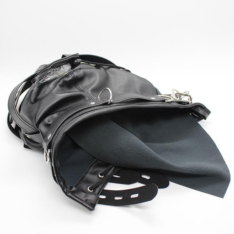 Detachable Eye Mask & Gag Full Head Cover for Men/Women - SM Erotic Toy for Couple's Flirting and Slave Training