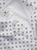Men's Polo Shirt White Background Gray Tone Small Geometric All-over Printed Short-sleeved T-shirt