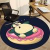 1pc Pokémon Sleepy Donut Office Round Area Rug,  Under Office Chairs Bedroom Living Room Home Decor a0926102