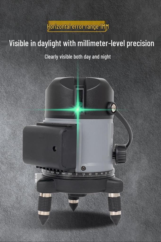 High Precision Green Laser Level with 5-Line Infrared for Outdoor Use