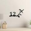 Metal Address Number 12 Sign Wall Mounted Birdhouse Shape Home Decor