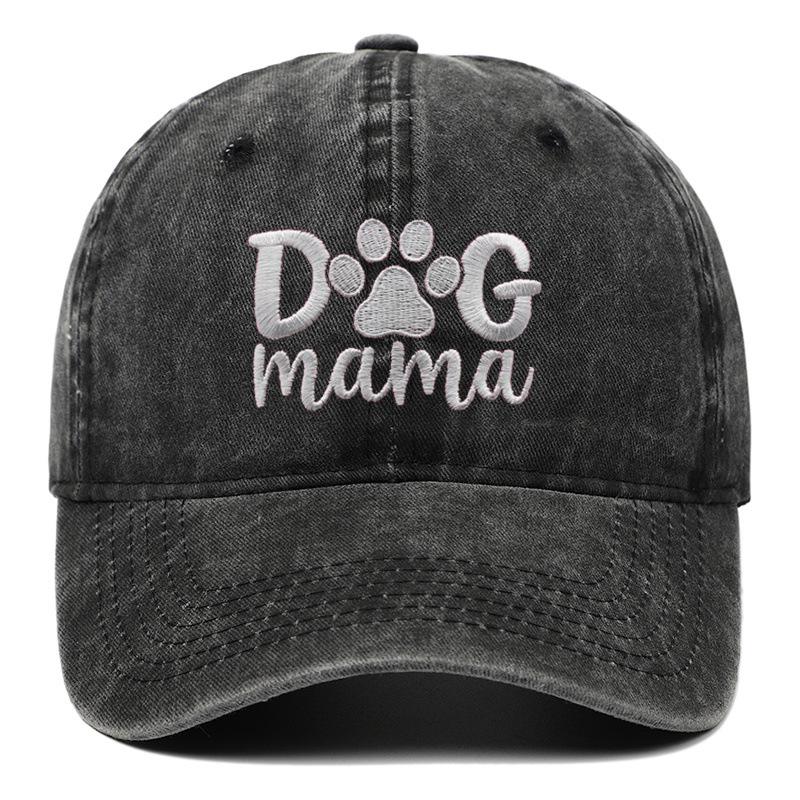 New 2022 DOG MOM Embroidered Cotton Baseball Cap - Casual Outdoor Sun Protection Hat One Size