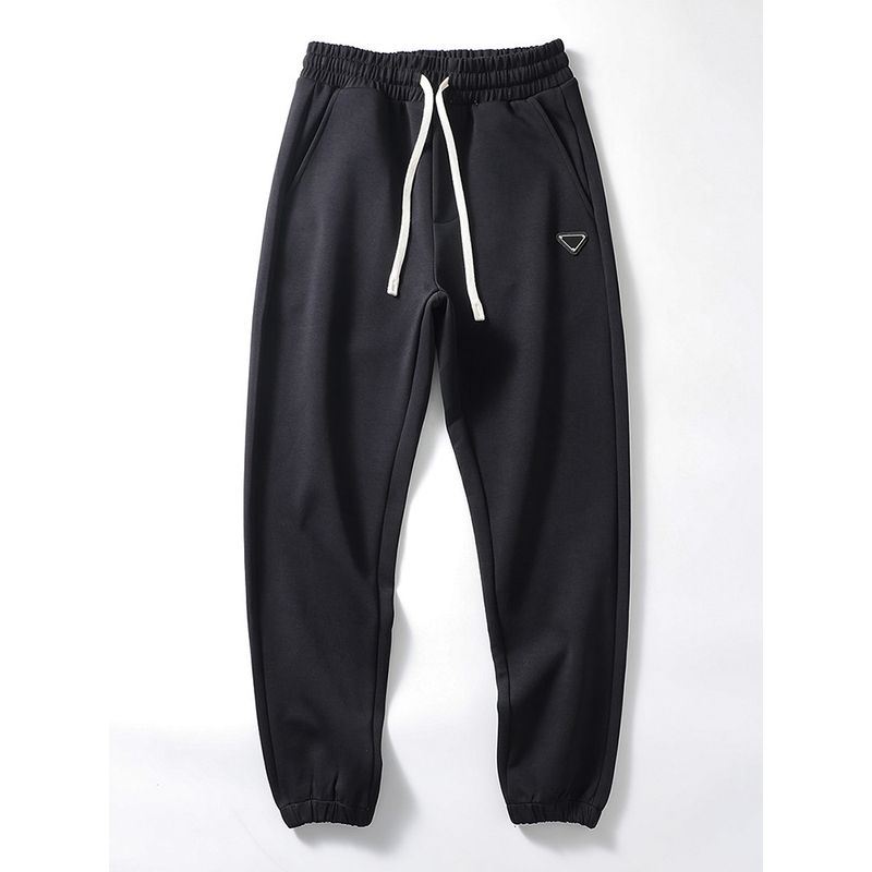 American Knitting Sports Pants Men's Fall Air Layer Space Cotton Pants Ankle-Tied Sweatpants Export Men's Casual Pants