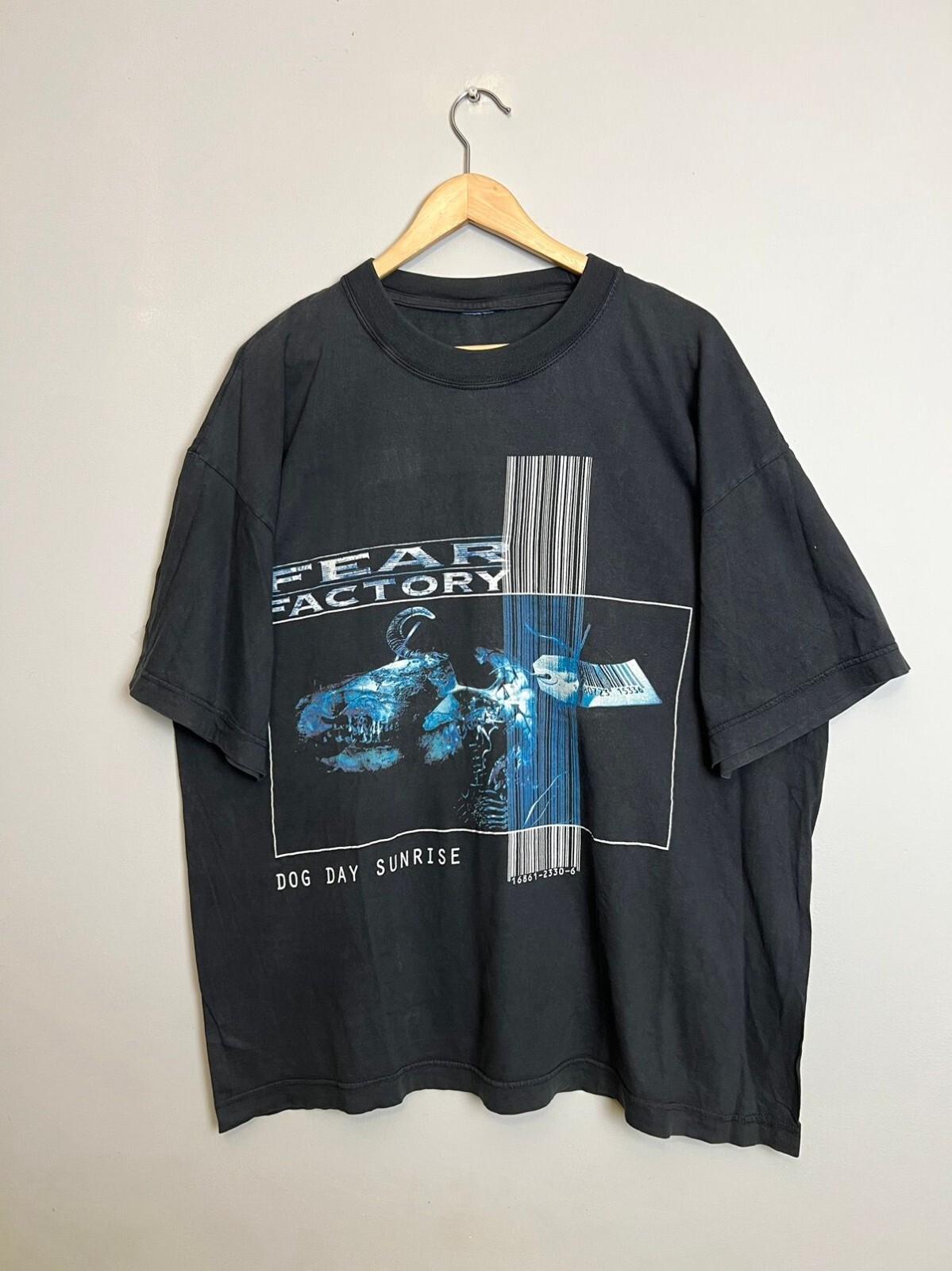90s Fear Factory Dog Day Heavy Metal Blue Grape Vintage Tee Unisex T-Shirt XXXL