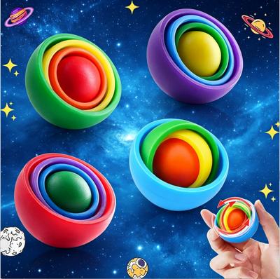 Neues 3D rotierender Ball Spaß Kreisel Spinner Handheld Sensorisches Fidget Gyroskop Spielzeug Stimmungslösung Anti-Angst Dekompression Spielzeug