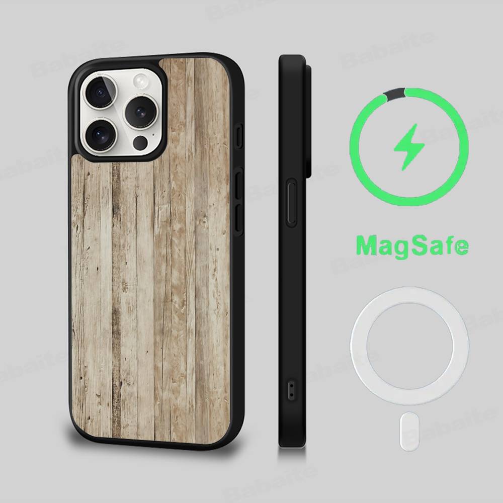 Wood Texture Art For Magsafe Phone Case For IPhone 17 Air 16 15 14 13 12 11 Pro Max Plus Shockproof Cover