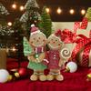 Couple Christmas Gingerbread Man Decoration Resin Gingerbread Man Ornament Christmas Party Home Decoration Gift