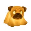 Halloween Ghost Dog Night Lamp Glowing Dachshund Pug French Bulldog Resin Statue Figurine Holiday Party Home Office Bedroom Decorative Lamp Dog Lovers