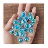 Transparent Color Football Beads AB Round Acrylic Beads Straight Hole Loose Beads  DIY Bracelet Jewelry Making