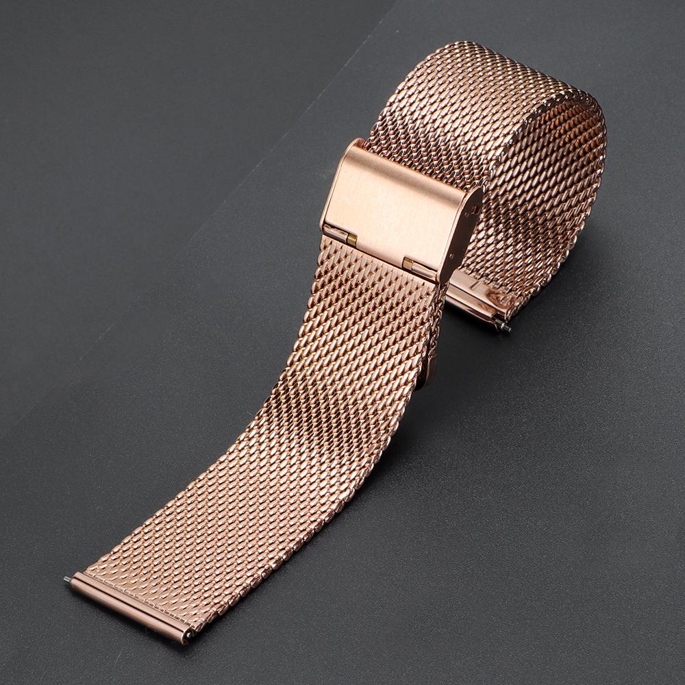 18mm 20mm 22mm Universal  0.8mm Milanese Watchband Quick Release Watch Band Mesh Stainless Steel Strap Wrist Belt Bracelet