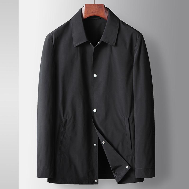Spring and Autumn Lapel Shirt Tooling Edition Jacket Middle-aged and Youth Light Luxury Business Casual Thin Top