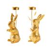 Candle Holder Candlestick Holder Bunny Shape Romantic Gold Dinner Prop Candle Stand Table Centerpiece for Desk Party Wedding