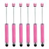 6PCS 2-in-1 Beadable Ballpoint Pen with Stylus Cap Business Signing Pen Quick Drying Write Smoothly for Office School