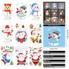Christmas Static Cling Window Stickers Colorful Christmas Tree Decals Home Office Shop Window Decor Holiday Festival Atmosphere