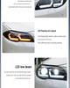 LED Bi-Xenon Headlight Assembly with Flowing Turn Signal for 11-17 BMW 5 Series